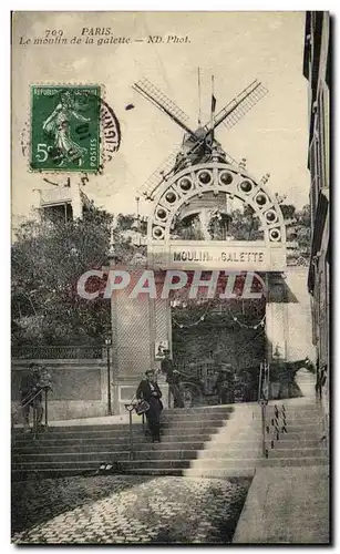 Ansichtskarte AK Paris Le Moulin de la Galette Montmartre