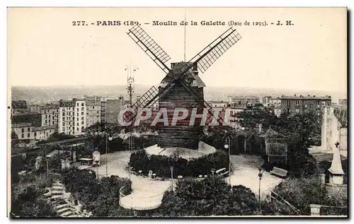 Cartes postales Paris Moulin de la Galette