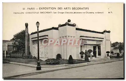 Cartes postales Paris Exposition des Arts Decoratifs Pavillon Christofle Baccarat Paris