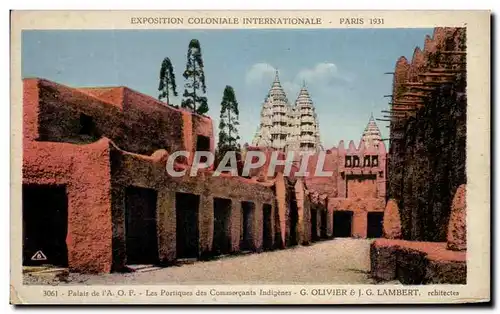 Ansichtskarte AK Expostion Coloniale Internationale Paris Palais de Les Portiques des Commercants Indigenes Olivi