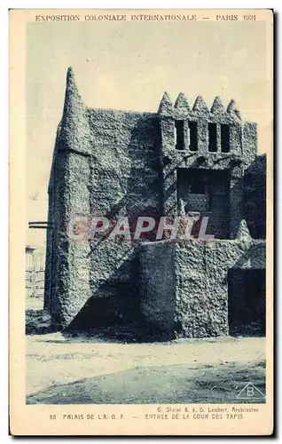 Cartes postales Expostion Coloniale Internationale Paris Entree de la cours des tapis