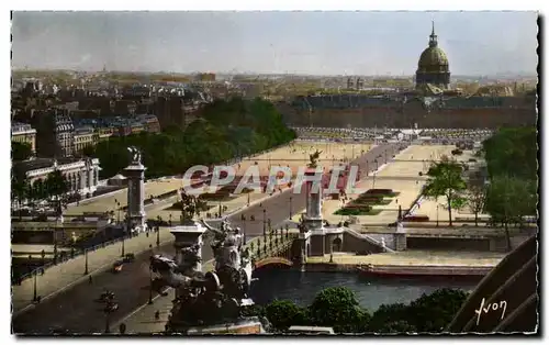 Ansichtskarte AK Paris En Flanant Pont Alexandre III et Esplanade des Invalides