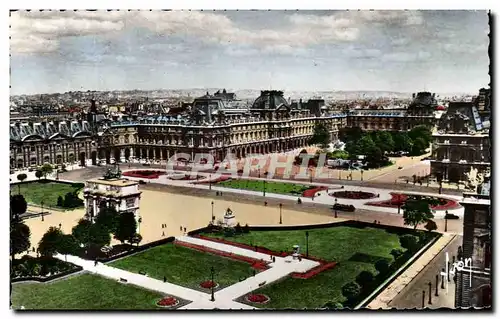 Cartes postales Paris En Flanant Perspective sur la Place du Carrousel Louvre