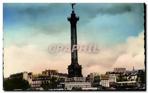 Cartes postales Paris Et Ses Merveilles Place de la Bastille et Colonne de Juillet