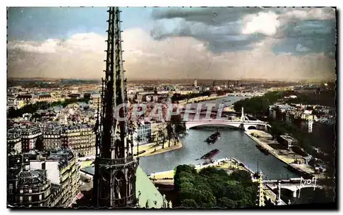 Cartes postales Paris Et Flanant Vue Panoramique Prise De Notre Dame