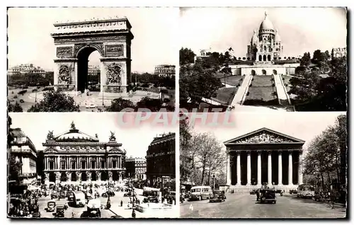 Moderne Karte Paris L&#39Arc De Trimophe De L&#39Etoile Le Sacre Coeur L&#39Opera Eglise De La Madeleine