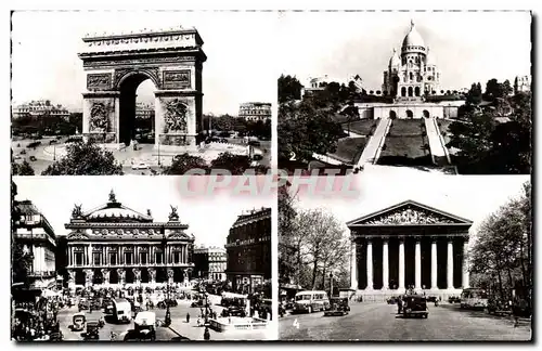 Cartes postales moderne Paris Sacre Coeur Arc de Triomphe Madeleine Opera