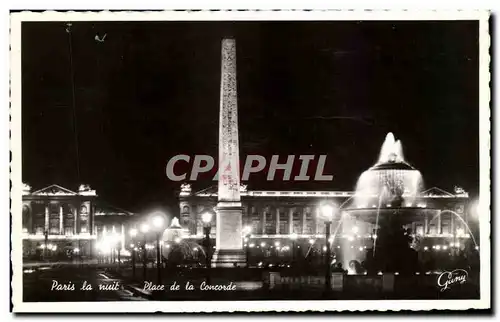 Ansichtskarte AK Paris By Night Concord Square Place de la Concorde