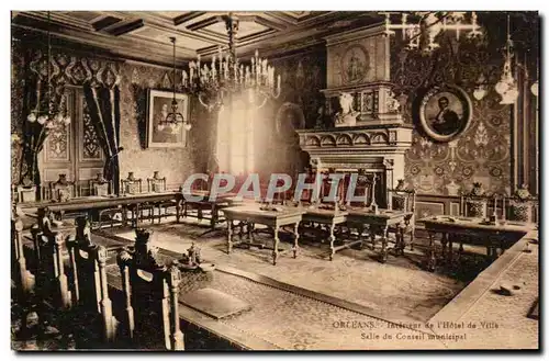 Cartes postales Orleans Interieur de l&#39Hotel de Ville Salle de Conseil