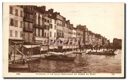 Cartes postales Toulon Le Quai Cronstadt Et Carre Du Port