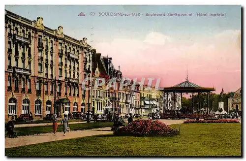 Cartes postales Boulogne sur Mer Boulevard Ste Beuve et l&#39Hotel Imperlal