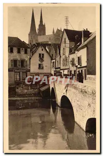 Cartes postales La Douce France Chartres Vieux Pont Et Vieilles Maisons Brebion