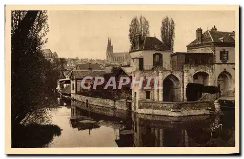 Ansichtskarte AK La Douce France Chartres Le Chateau D&#39lf Et La Cathedrale