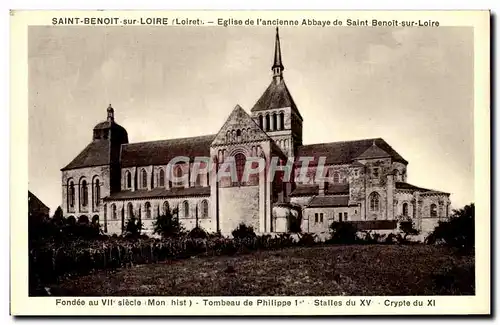 Cartes postales St Benott Sur Loire Eglise De l&#39ancienne Abbaye De Saint Benoit Sur Loire