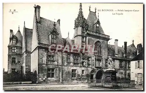 Cartes postales Bourges Palais Jacques Coeur La Facade