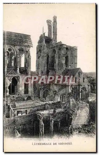 Cartes postales Cathedrale De Soissons Militaria