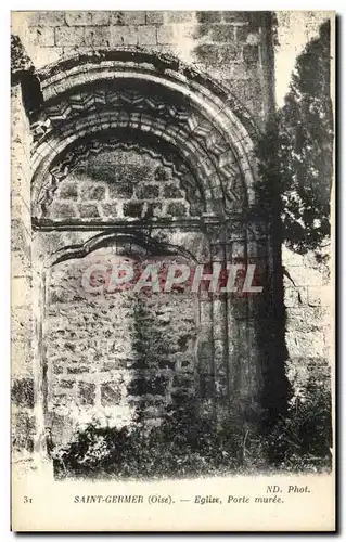 Cartes postales Saint Germer Eglise Porte Muree