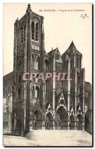 Ansichtskarte AK Bourges Facade De La Cathedrale