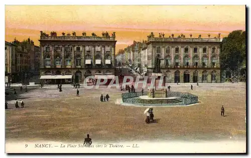 Cartes postales Nancy La Place Stanislas Vers Le Theatre