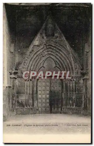 Cartes postales Gannat L&#39Eglise De Gannat Porte Droite