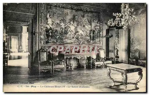 Ansichtskarte AK Pau Le Chateau Henri IV Le Salon d&#39Attente