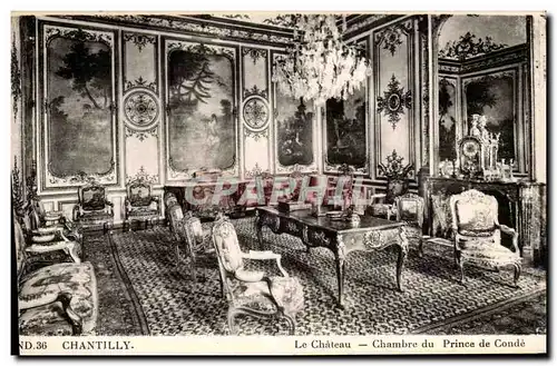 Ansichtskarte AK Chantilly Le Chateau Chambre Du Prince De Conde