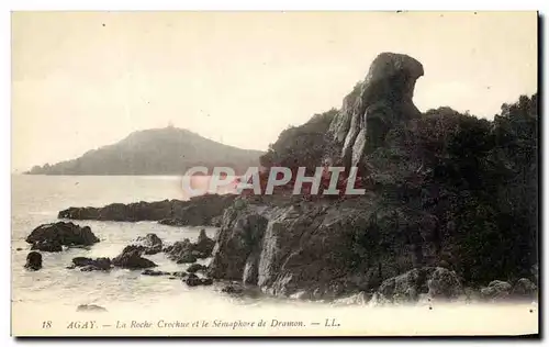 Cartes postales Agay La Roche Crochue Et Le Semaphore De Dramon