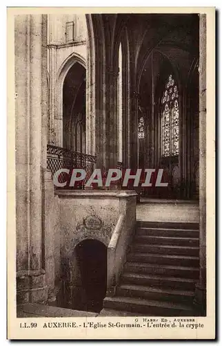 Cartes postales Auxerre L&#39Eglise St Germain L&#39Entree de la Crypte