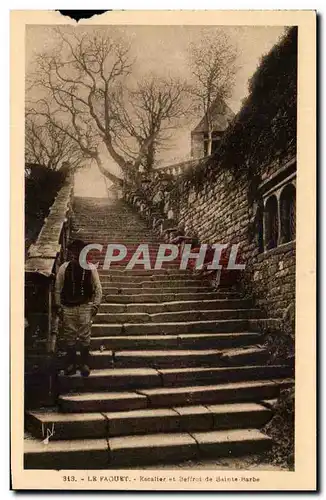Cartes postales Le Faouet Escalier et Beffroi de Saint Barbe
