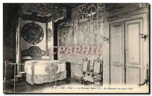 Ansichtskarte AK Pau Le Chateau Henri IV La Chambre de Louis XIV