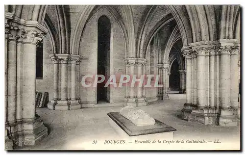 Cartes postales Bourges Ensemble de la Crypte de la Cathedrale