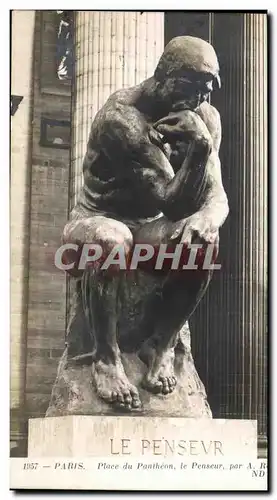 Ansichtskarte AK Paris Place du Pantheon le Penseur par Rodin