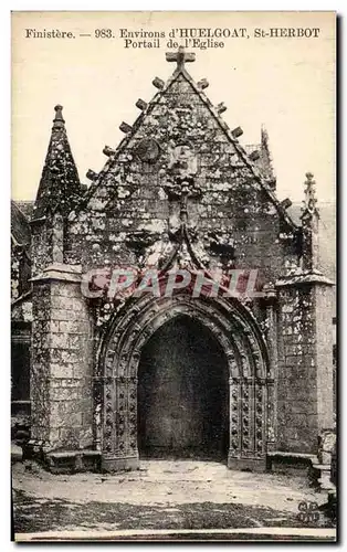 Cartes postales Environs d'Huelgoat St Herbot Portail de l'Eglise