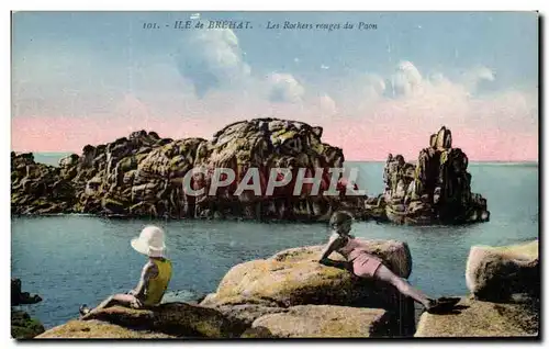 Cartes postales Ile de brehat Les rochers Rouges du Paon