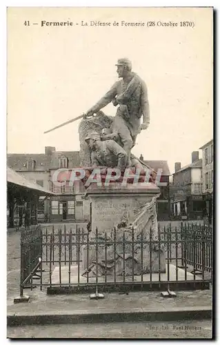 Cartes postales Formerie la defense de Formerie 28 octobre 1870 Militaria