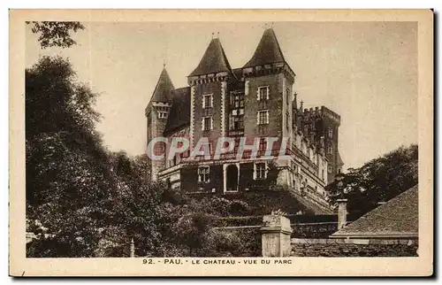 Cartes postales Pau Le Chateau Vue du Parc