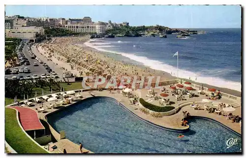 Cartes postales Biarritz la grande Plage et le Casino Bellevue
