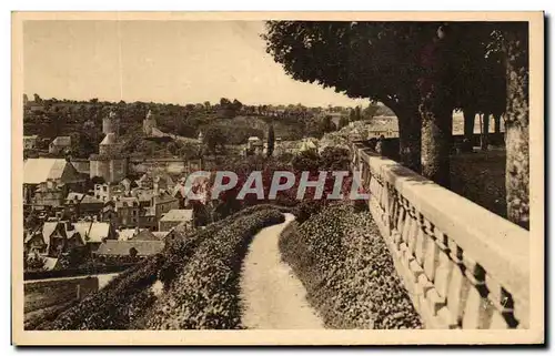 Ansichtskarte AK Fougeres La Ville Basse Vue Du Jardin Public