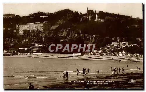 Ansichtskarte AK Le Havre La Plage de Ste Adresse et le Pain de Sucre