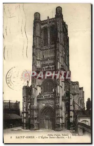 Cartes postales Saint Omer L'Eglise saint Bertin