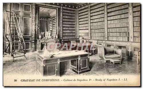 Ansichtskarte AK Chateau de Compiegne Cabinet de Napoleon 1er Bibliotheque