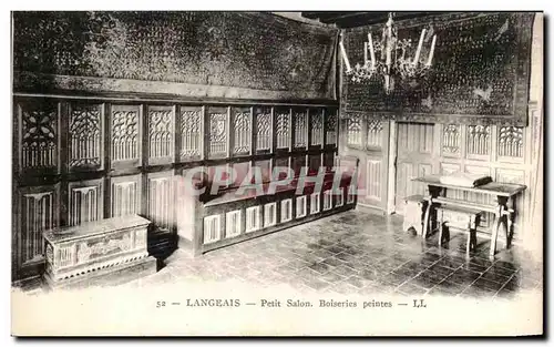 Cartes postales Langeais Petit Salon Boiseries Peintes