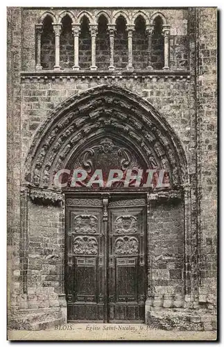 Cartes postales Blois L&#39Eglise St Nicolas le Portail