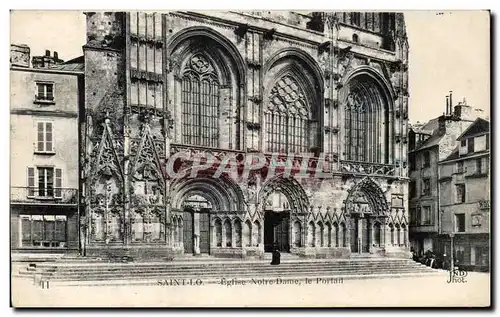 Cartes postales Saint Lo Eglise Notre Dame le Portail