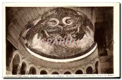 Cartes postales Germigny Des Pres Interieur de I&#39Eglise Mosaique remarquable