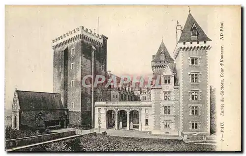 Cartes postales Pau Entree Du Chateau Cour d&#39Honneur