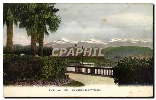 Cartes postales Pau La Chaine Des Pyrenees