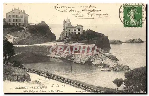 Ansichtskarte AK Biarritz Artistique Villa Bela et Pointe du Port Vieux