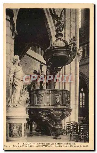 Cartes postales Dijon Cathedrale Saint Benigne Saint Jean L&#39Evangeliste Nouvelle Chaire