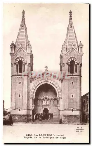 Cartes postales La Louvesc Facade de la Basilique St Regis